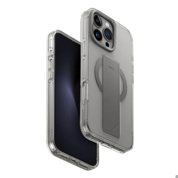 Uniq iPhone 16 Pro Max Hybrid Heldro Max MagSafe Case with Camera Stand Lucent | Clear Uniq iPhone 16 Pro Max Hybrid Heldro Max MagSafe Case with Camera Stand Lucent | Clear